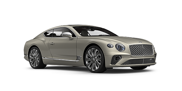 Bentley Hampshire Bentley GT Mulliner coupe in White Sand paint front 34